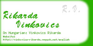 rikarda vinkovics business card